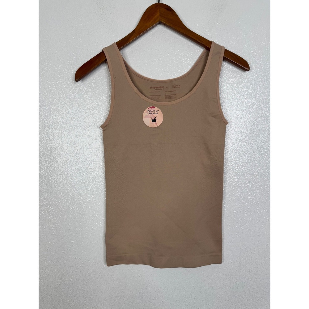 Shapermint Essentials Women Tan Nude Scoop Neck Compression Camisole Size‎ L/G